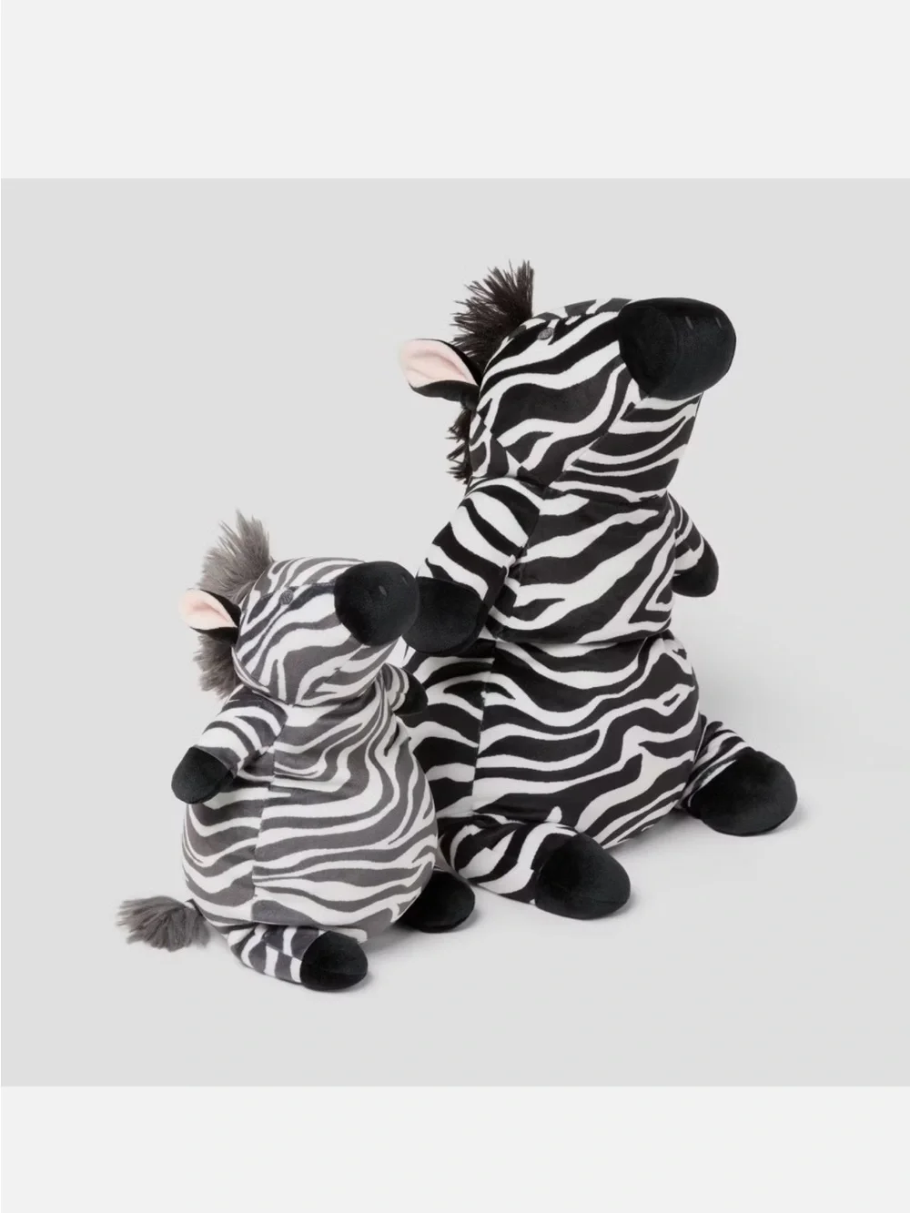 NWT Pillowfort Weighted Plush ZEBRA & BABY Stuffed Animal Throw Pillow